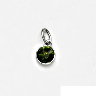 Stříbrný přívěsek Swarovski olivine - P1336