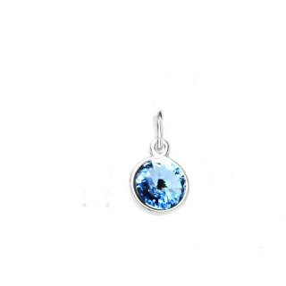 Stříbrný přívěsek Swarovski akvamarine - P1336