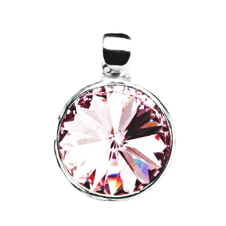 Stříbrný přívěsek Swarovski rose - P1372