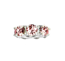 Stříbrný přívěsek korálek Swarovski rose -  P1371
