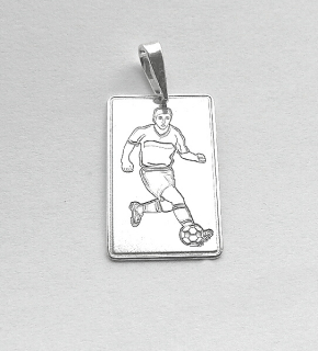 Stříbrný přívěsek fotbalista - PA0226