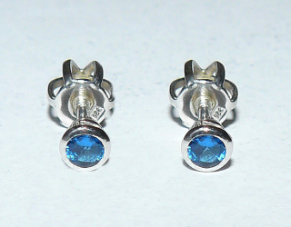 Stříbrné náušnice zirkon spinel - VE64