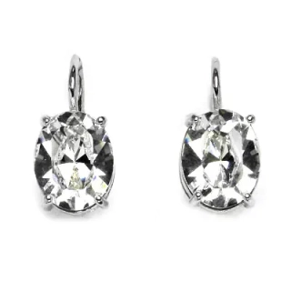 Stříbrné náušnice Swarovski čirý krystal - NK1242