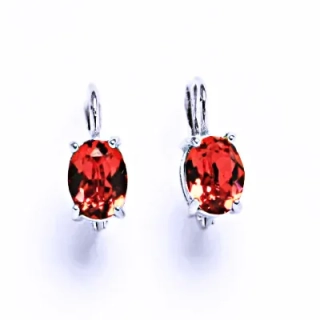 Stříbrné náušnice Swarovski paparadcha - NK1245