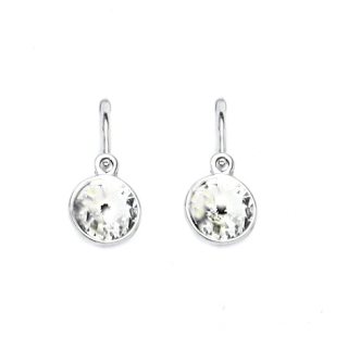 Stříbrné dětské náušnice Swarovski čiré - NK1336