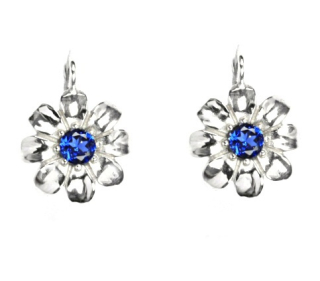 Stříbrné náušnice kytička spinel - NK1389