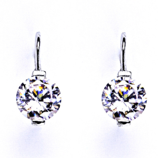 Stříbrné náušnice lavender zirkon - NK1461