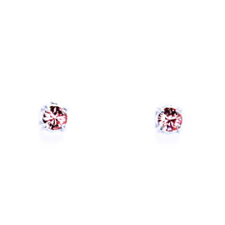 Stříbrné náušnice Swarovski light rose - NŠ1339