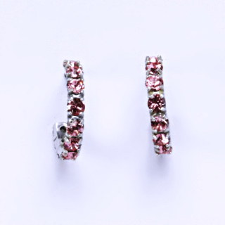 Stříbrné náušnice Swarovski Light rose - NŠ1340