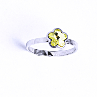 Stříbrný prsten kytička Swarovski  Junguil - T1297