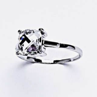 Stříbrný prsten  Swarovski krystal čirý - T1466
