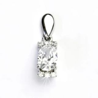 Stříbrný přívěsek čiré zirkony - VP64