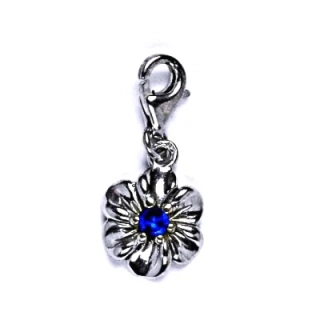 Stříbrný přívěsek kytka spinel ,karabina - P1436 kar