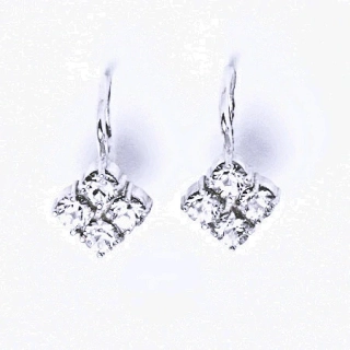 Stříbrné náušnice Swarovski čiré - NK1324