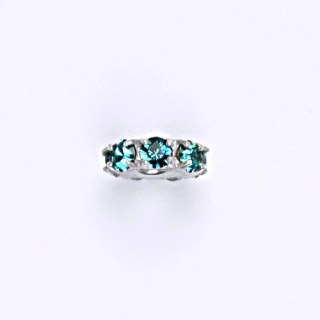 Stříbrný přívěsek korálek Swarovski blue zirkon - P1371