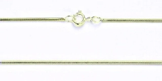 Stříbrný řetízek String 0,75 , hádě - zlacený