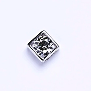 Stříbrný přívěsek kostka čirý zirkon 7 mm  - P1034