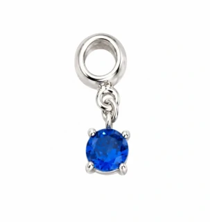 Stříbrný korálek zirkon spinel - P1051/kor.