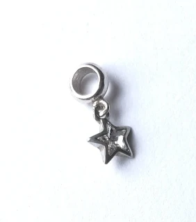 Stříbrný korálek hvězdička Swarovski čirý krystal - P1326/kor.