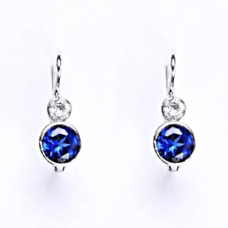 Stříbrné náušnice na patent spinel - NK1096 