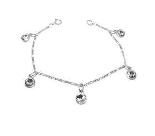 Stříbrný náramek Swarovski crystal - R1336