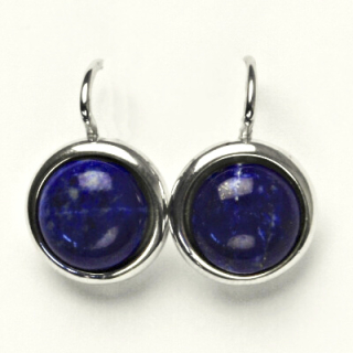 Stříbrné náušnice přírodní lapis lazuli - NK1452